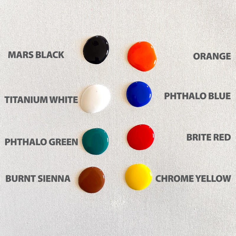 milo Acrylic Paint Set of 8 Colors | 8 oz Bottles | Student Primary Colors Acrylics Painting Pack | Made in the USA | Non-Toxic Art & Craft Paints for Artists, & Hobby Painters - Image 3